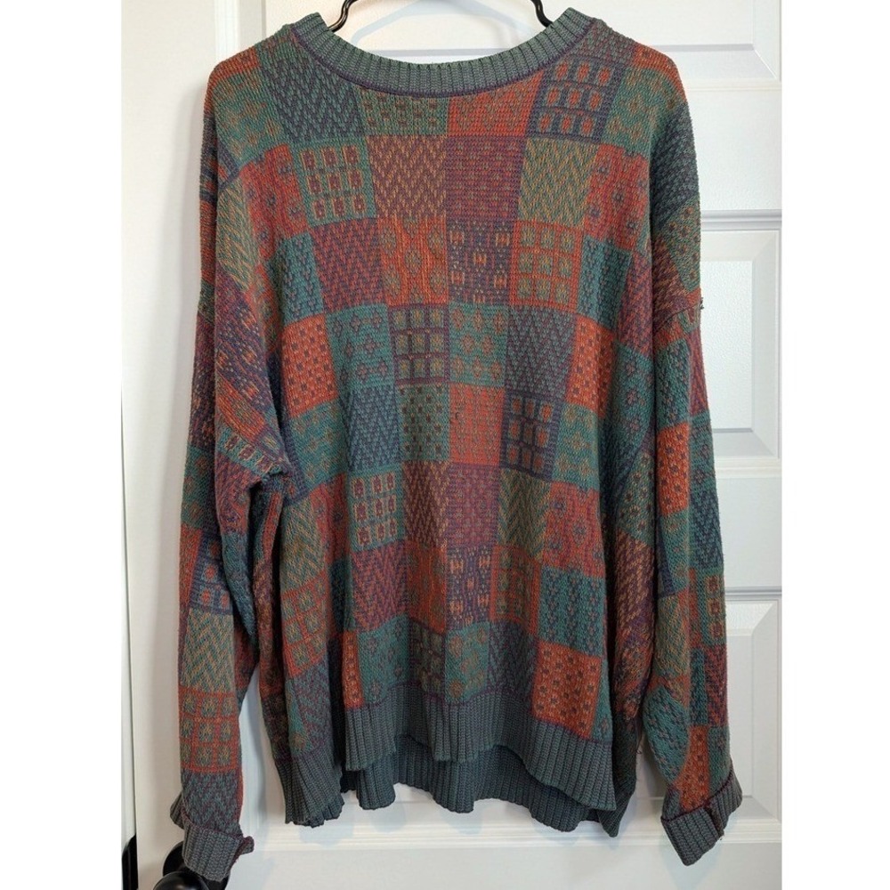 Crossings Geometric Patchwork Knit Sweater - Picture 1 of 6
